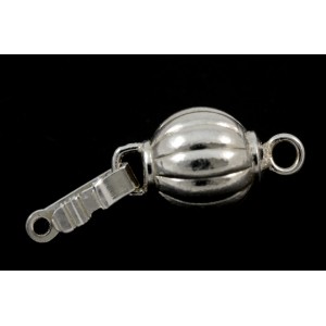 ROUND SILVER PLATED TAB LOCK CLASP